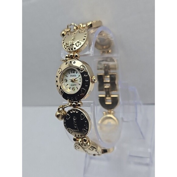 Studio Time Inspirational Watch Women Gold Tone 22mm Christian New Battery - Picture 2 of 10